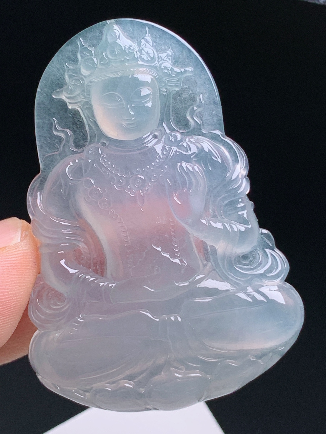 ️ 度母观音，莹润起光精工细雕，法相端庄气质温婉 裸石55-39.1-5.2 490612