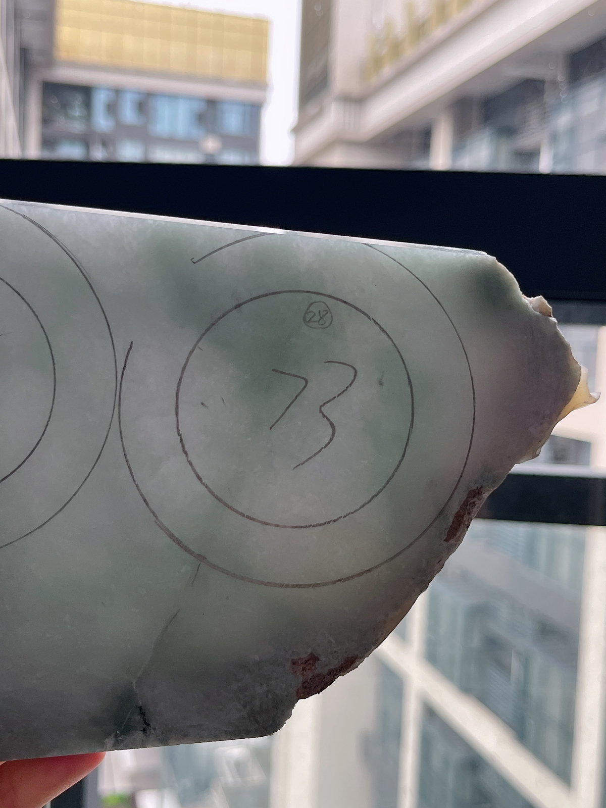 翡翠板料，⭕️正圈最大做57，圆条最大做53