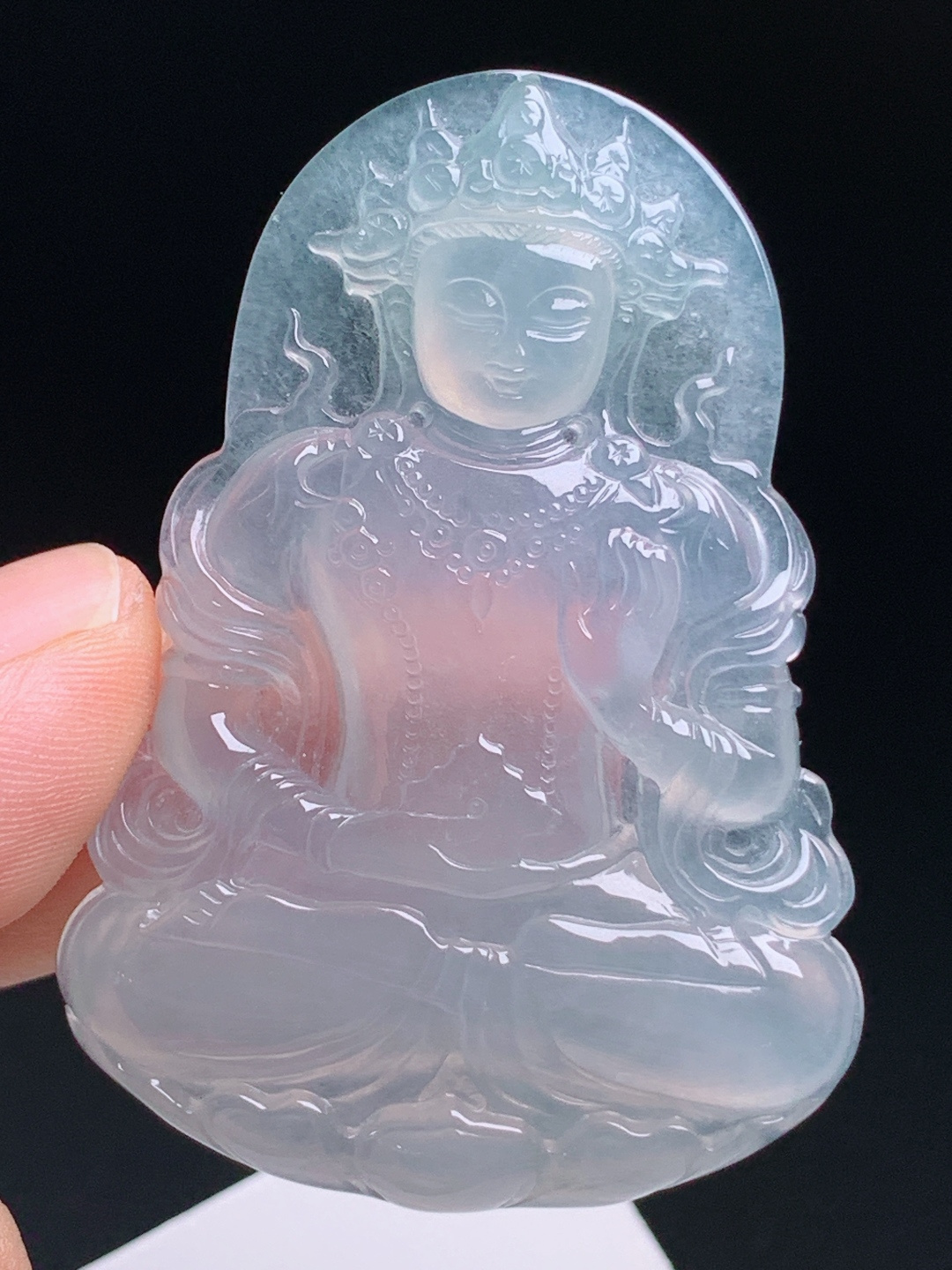 ️ 度母观音，莹润起光精工细雕，法相端庄气质温婉 裸石55-39.1-5.2 490612