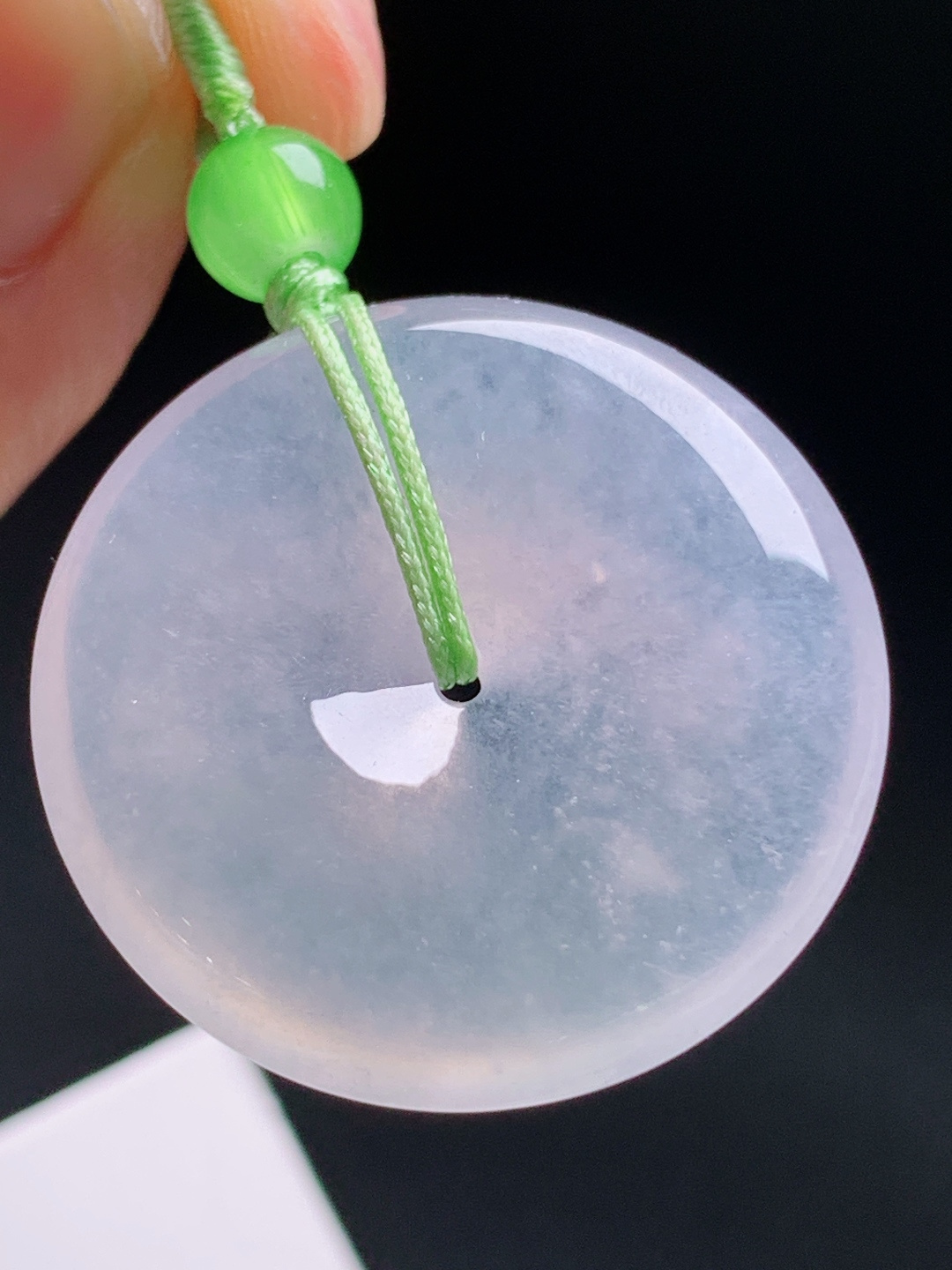 ️ 木那雪花棉平安扣，冰透胶感雪花漫天，莹润通透平安百搭 490613