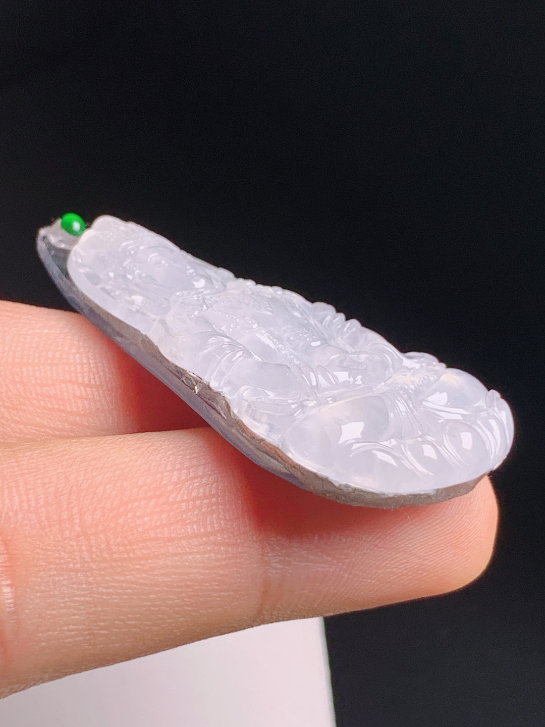 ️ 度母，冰透胶感雕工精湛，开脸端庄莹润通透