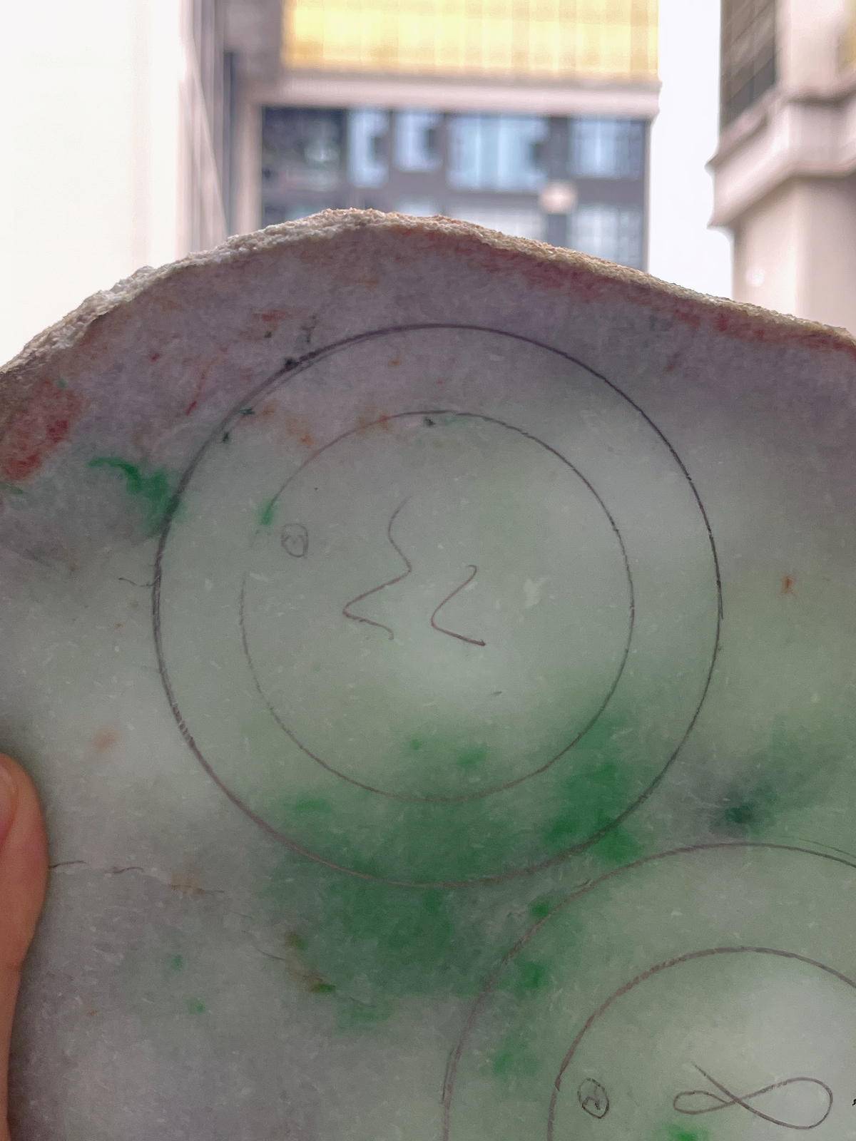 翡翠板料，⭕️正圈最大做57，圆条最大做53