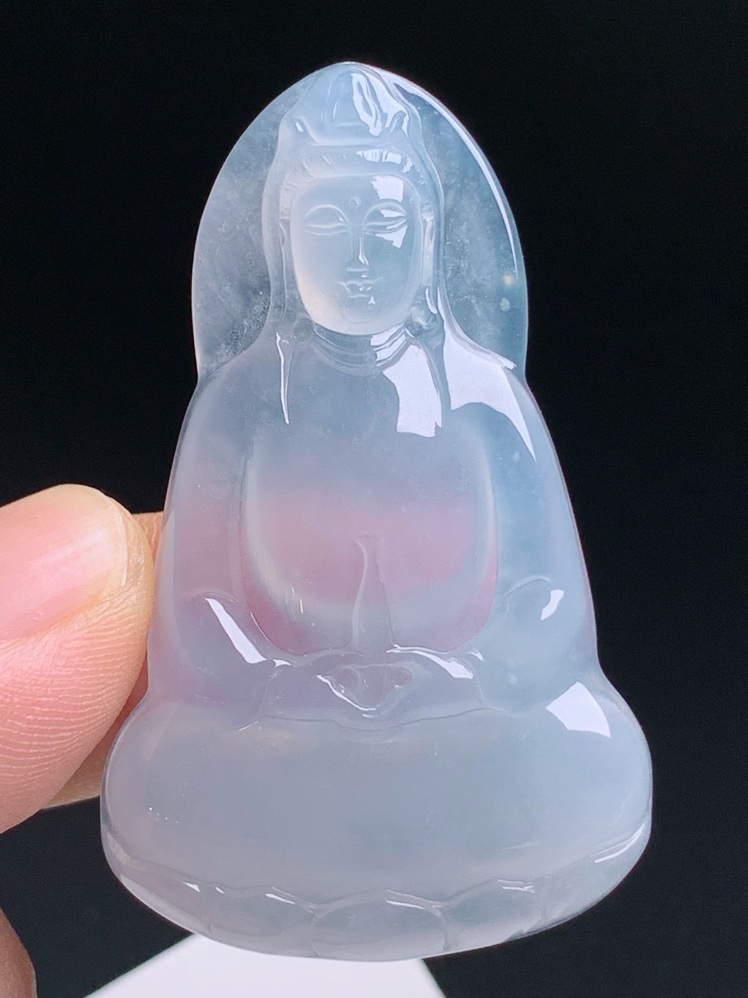 ️ 素衣观音，种水冰透胶感十足，开脸慈祥线条流畅