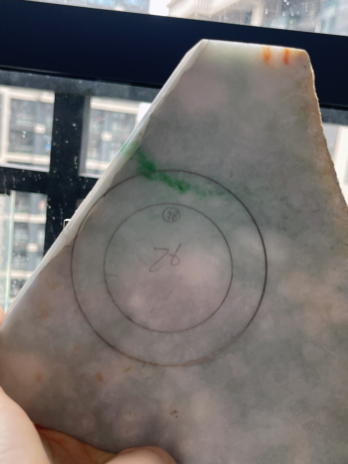 翡翠板料，⭕️正圈最大做60，圆条最大做56