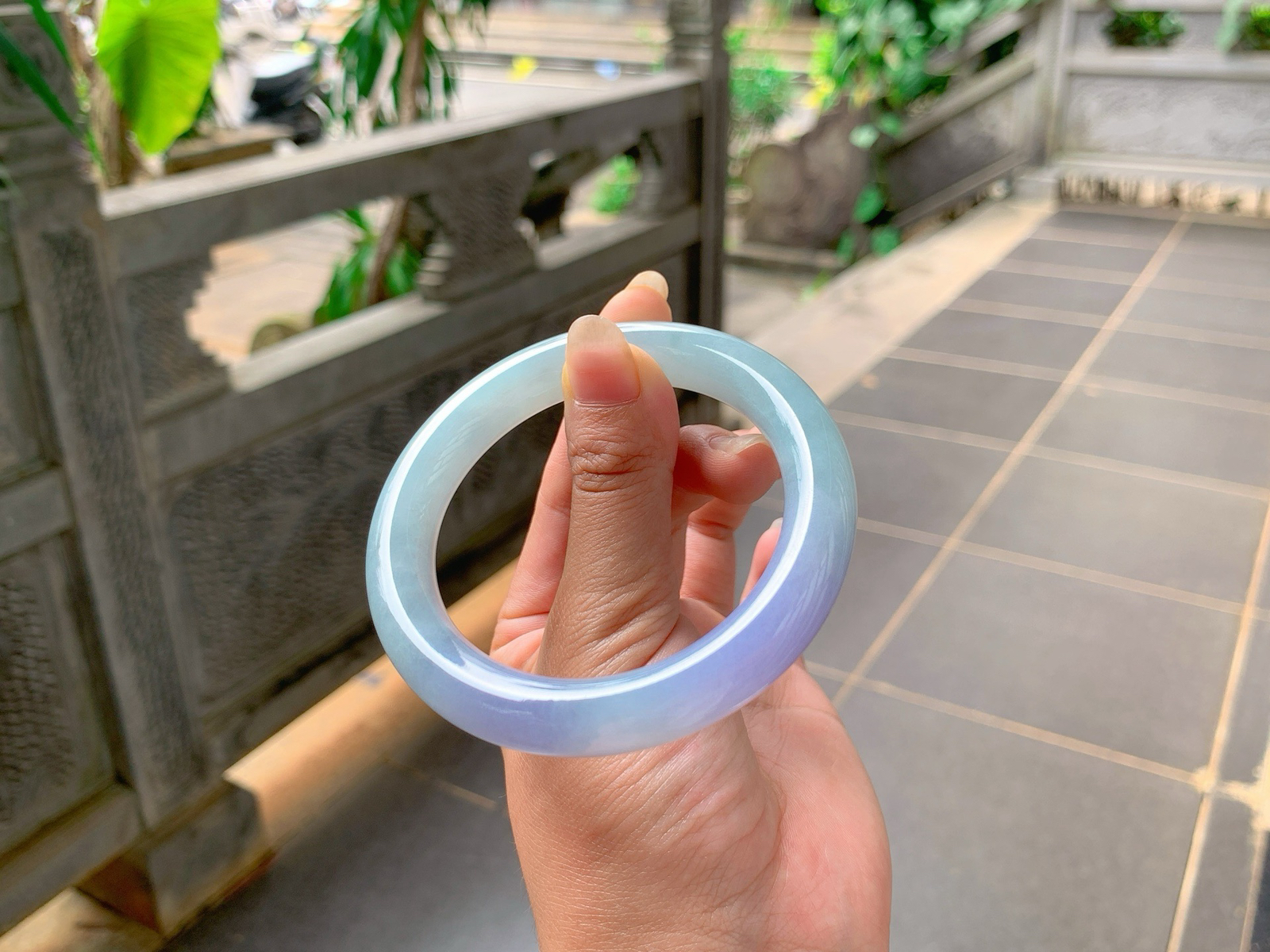 ｜56圈口
冰蓝紫福镯，条粗:10.8，烟紫色浓郁富贵，条型圆润饱满，