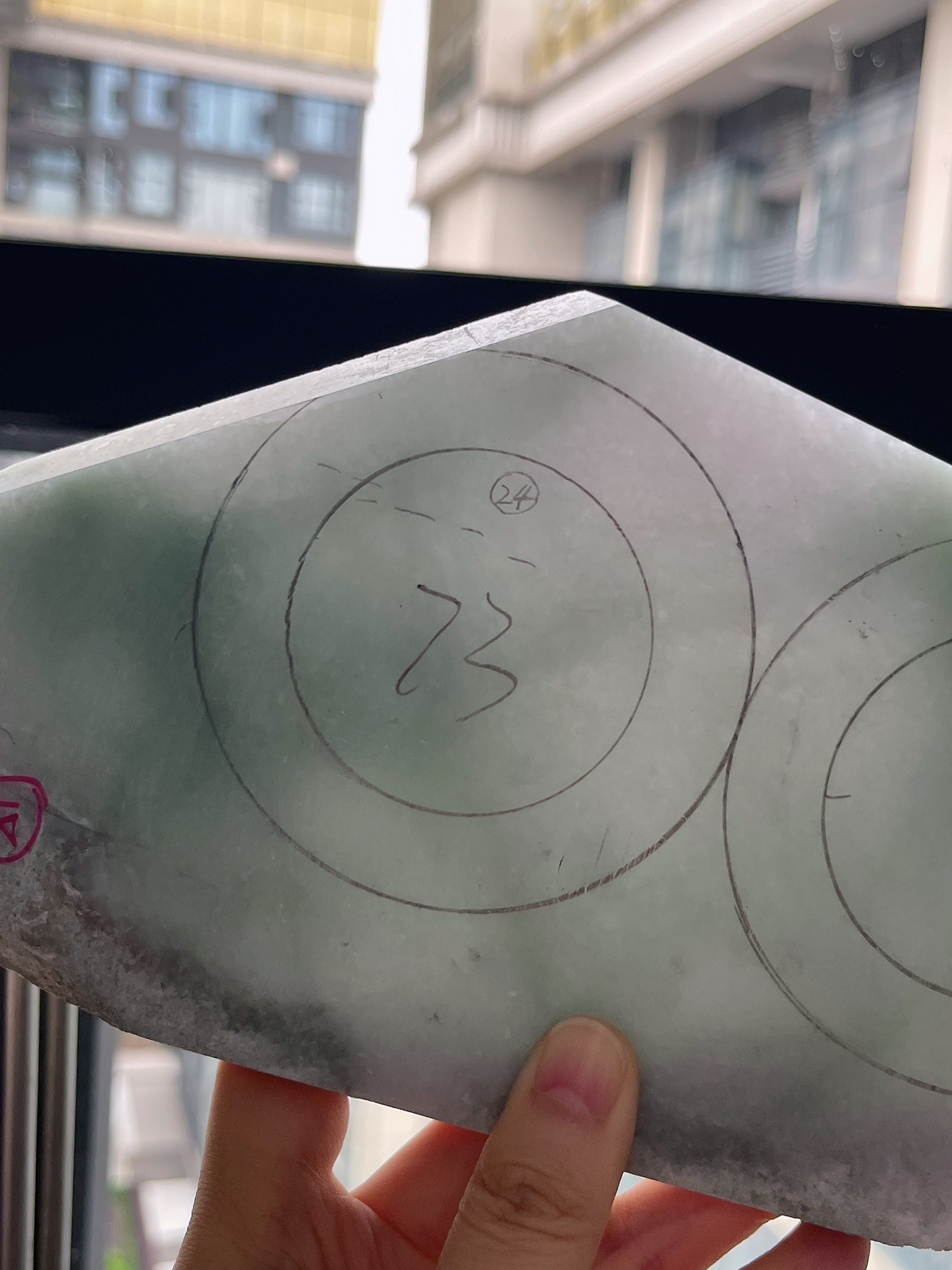 翡翠板料，⭕️正圈最大做57，圆条最大做53