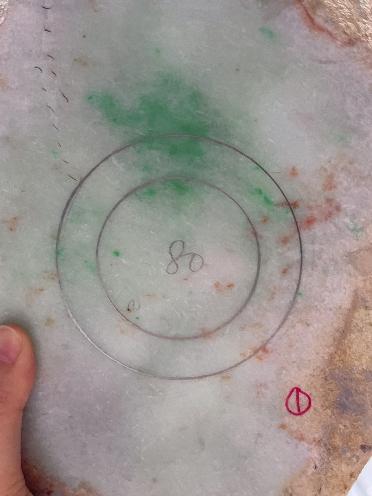 翡翠板料，⭕️正圈最大做64，圆条最大做60
