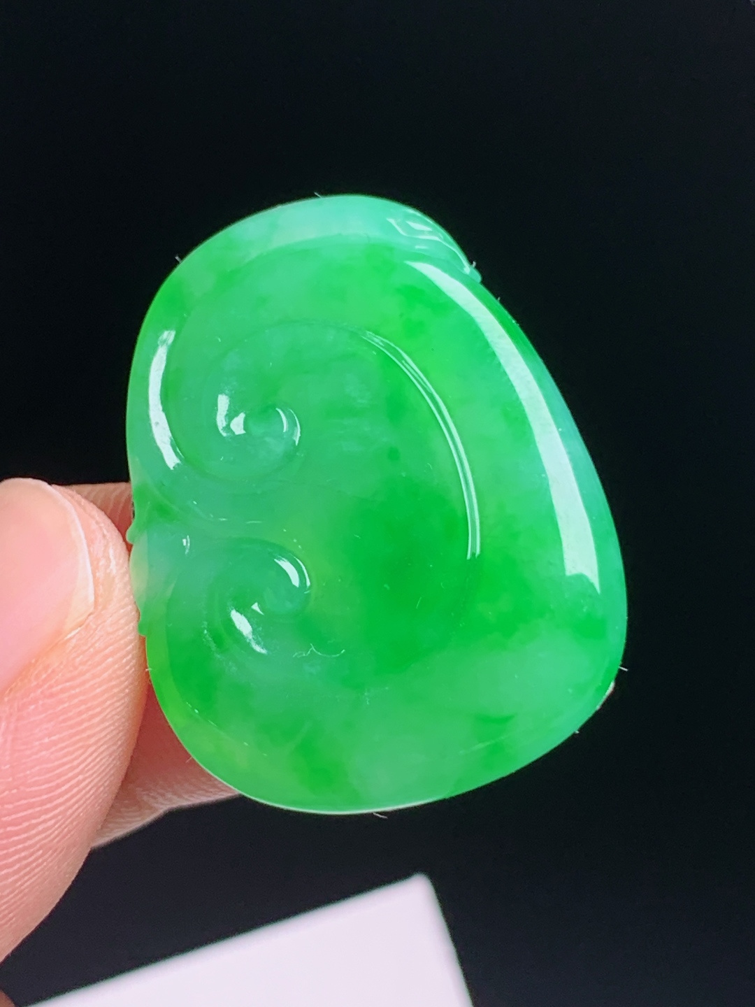 ️  阳绿如意裸石，色匀浓郁水润饱满，事事顺心清新贵气裸石30-22.3-3.6