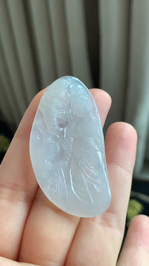 ️天然翡翠，普贤菩萨 尺寸51.2-26.4-3 af615
