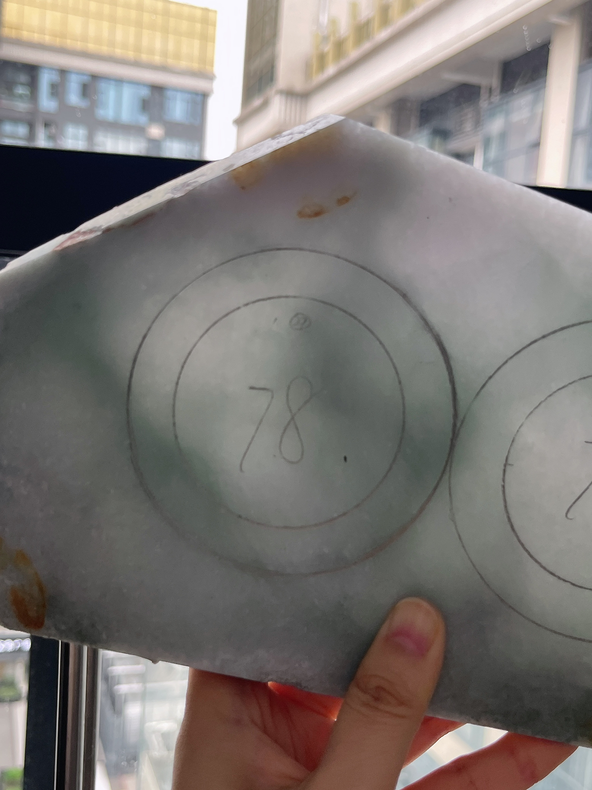 翡翠板料，⭕️正圈最大做62，圆条最大做58