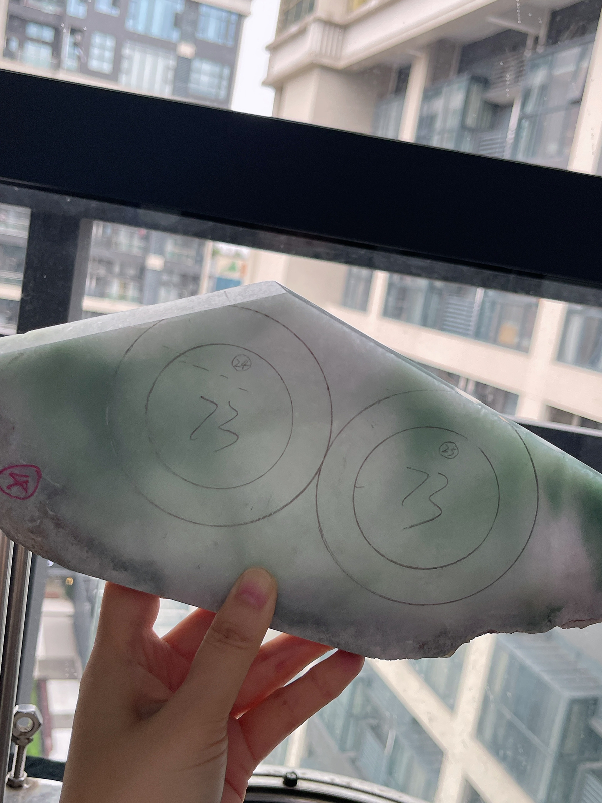 翡翠板料，⭕️正圈最大做57，圆条最大做53