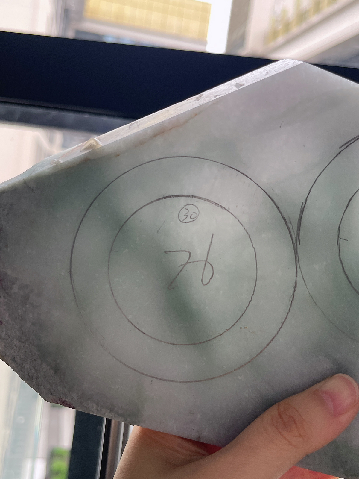 翡翠板料，⭕️正圈最大做60，圆条最大做56