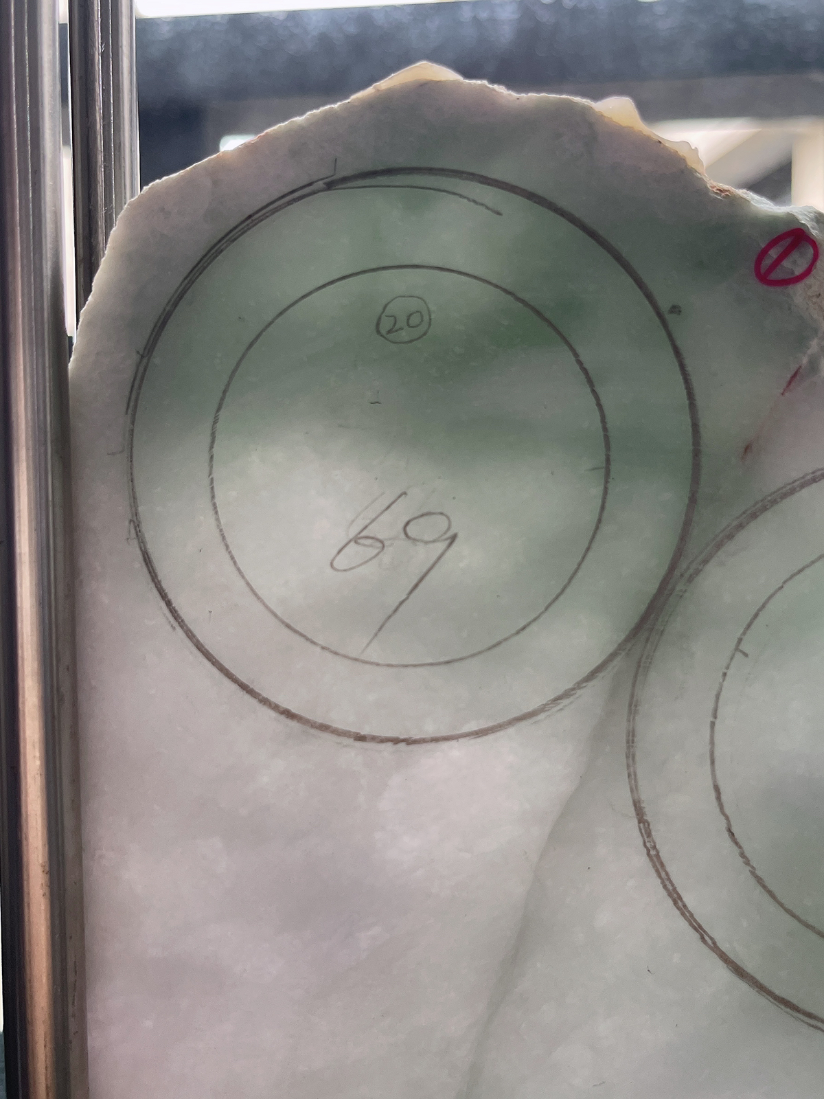 翡翠板料，⭕️正圈最大做53，圆条最大做49
