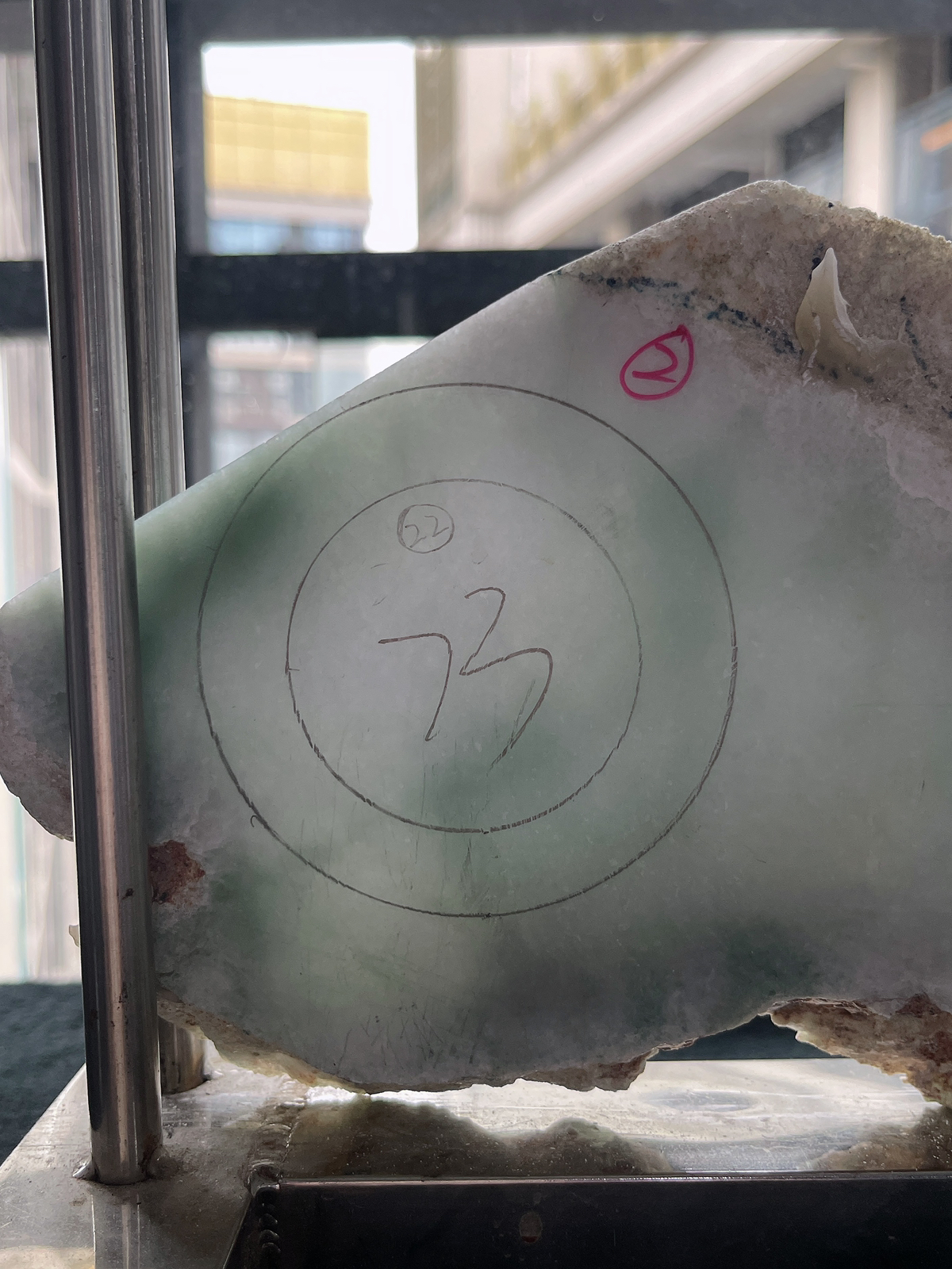 翡翠板料，⭕️正圈最大做57，圆条最大做53