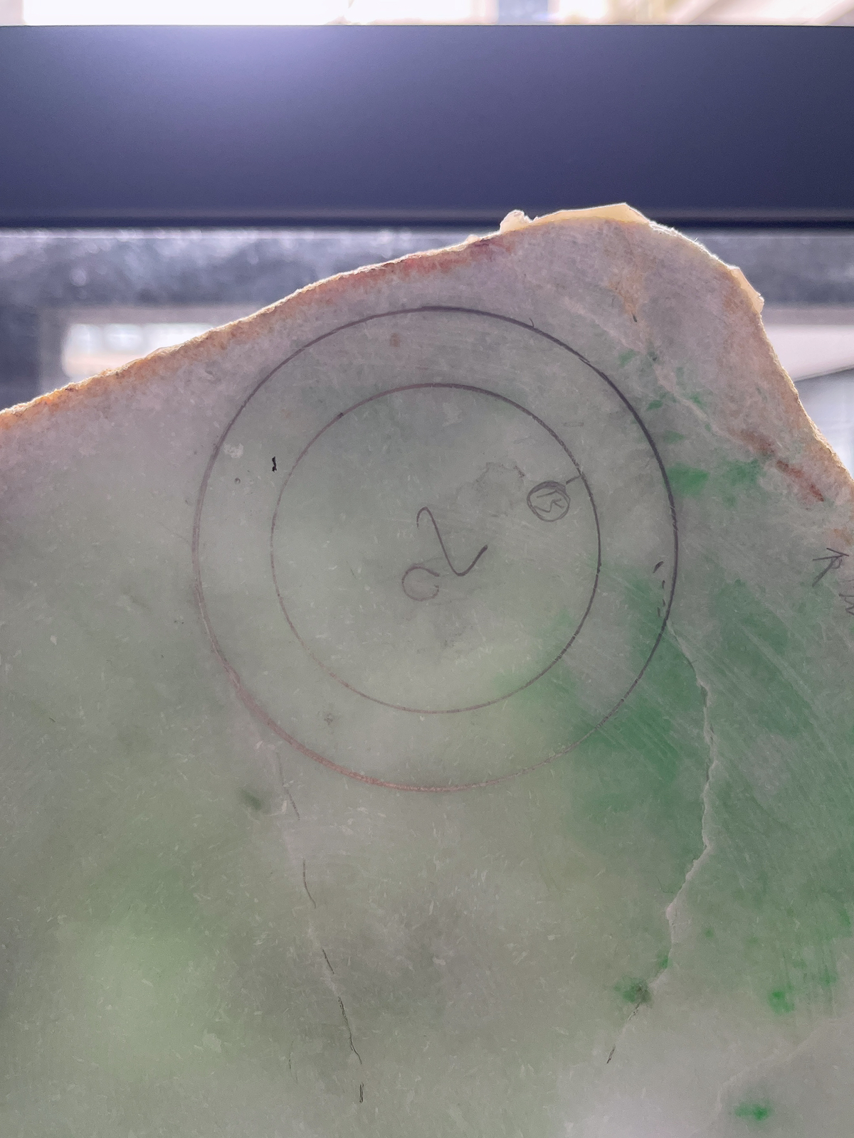 翡翠板料，⭕️正圈最大做54，圆条最大做50