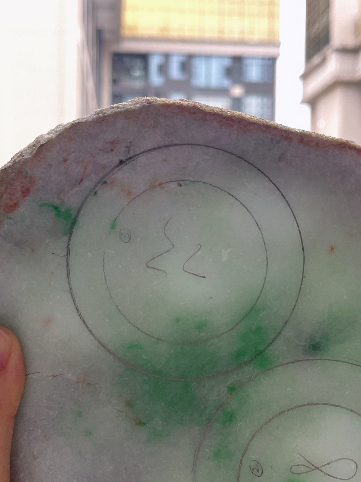 翡翠板料，⭕️正圈最大做57，圆条最大做53