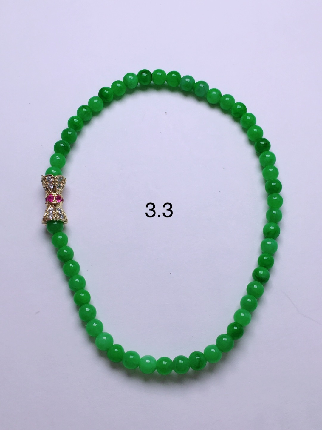 ️绿珠子手串，晶莹剔透，新颖时尚，3.3