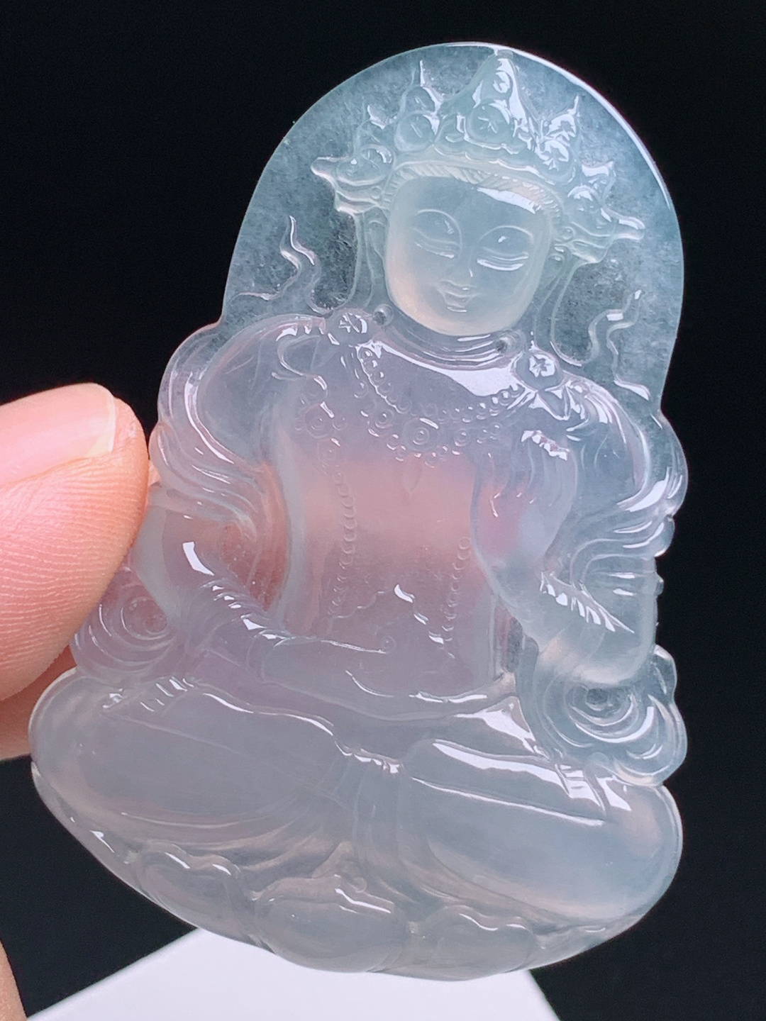 ️ 度母观音，莹润起光精工细雕，法相端庄气质温婉 裸石55-39.1-5.2 490612