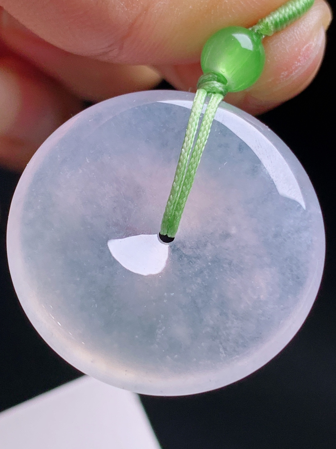 ️ 木那雪花棉平安扣，冰透胶感雪花漫天，莹润通透平安百搭 490613
