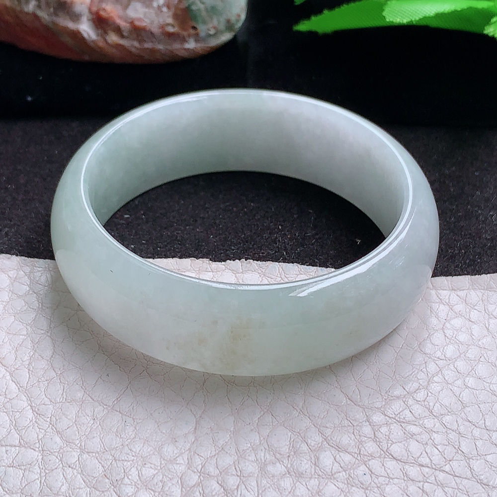 hh小圈口49.5*16.5*6.5轮胎童镯 缅甸翡翠a货玉手镯冰胶秀气正圈玉手环