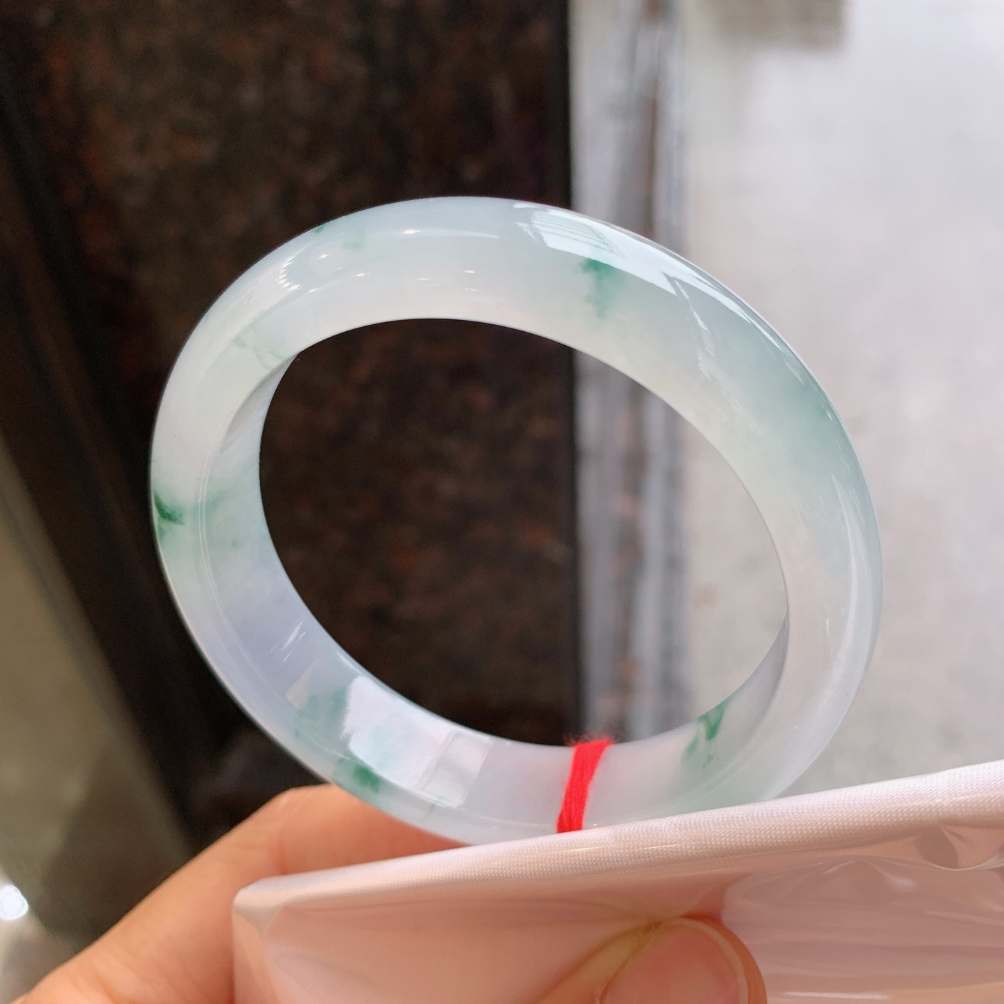正圈冰紫飘花 无裂 尺寸：56/13.4/8.2 现货更漂亮