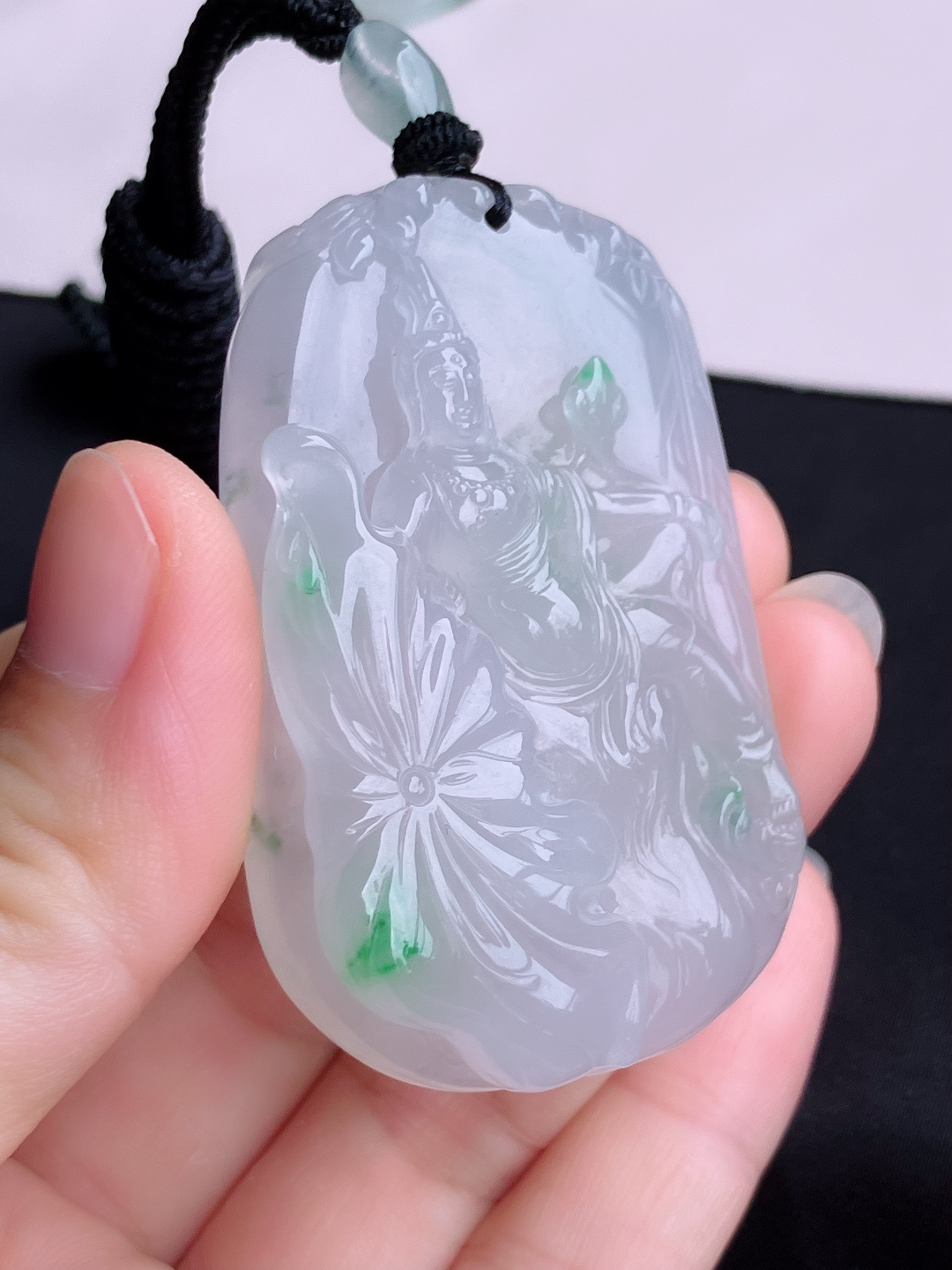 冰飘花观音，晶莹剔透，尺寸61.6/38.6/13/自然光实拍