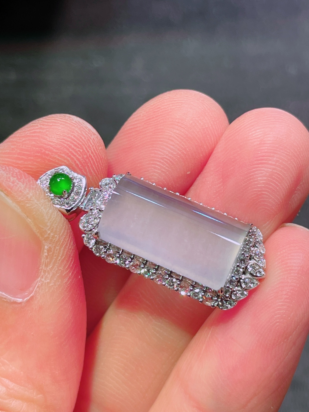 ️高冰平安牌吊坠，晶莹剔透，新颖时尚，无裂，30.5