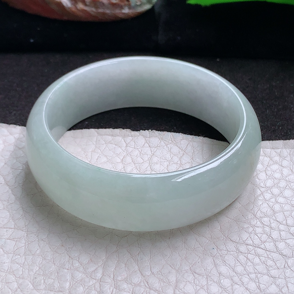 hh小圈口49.5*16.5*6.5轮胎童镯 缅甸翡翠a货玉手镯冰胶秀气正圈玉手环