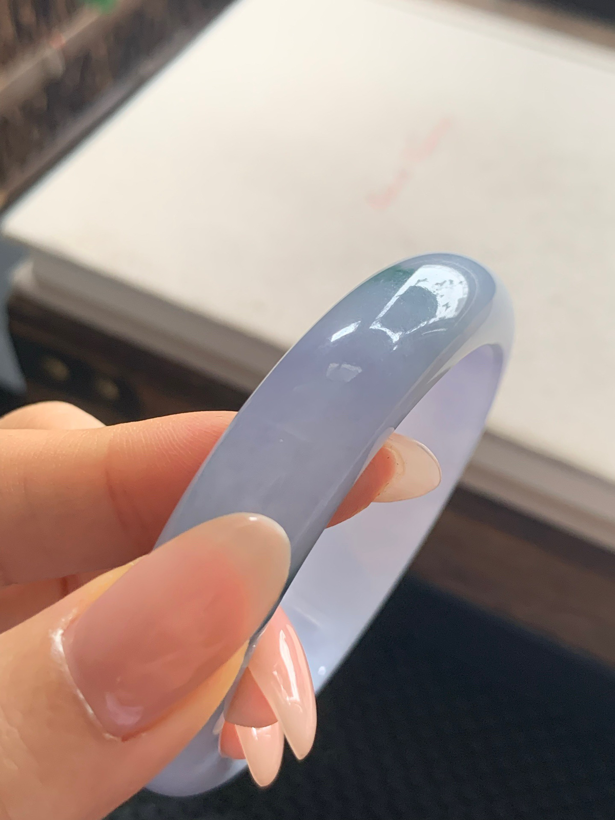 54圈口冰润紫罗兰正圈手镯