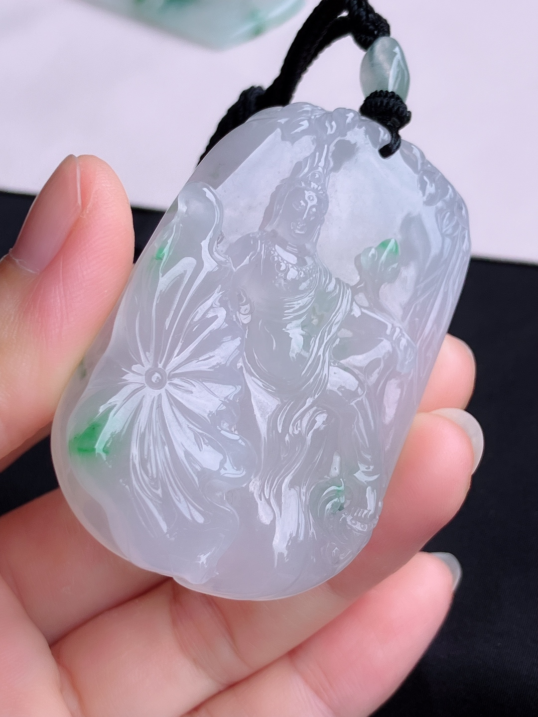冰飘花观音，晶莹剔透，尺寸61.6/38.6/13/自然光实拍