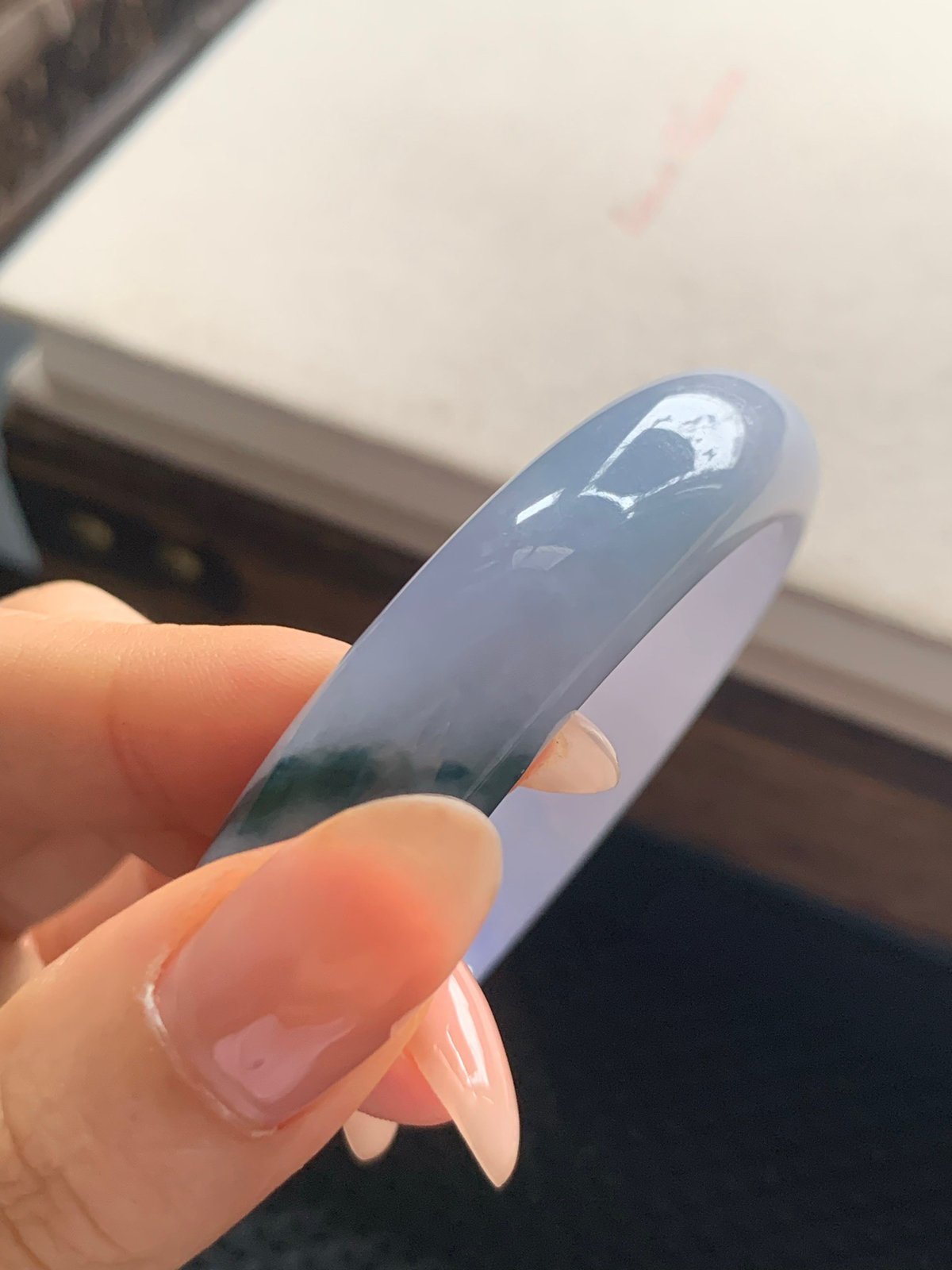 54圈口冰润紫罗兰正圈手镯