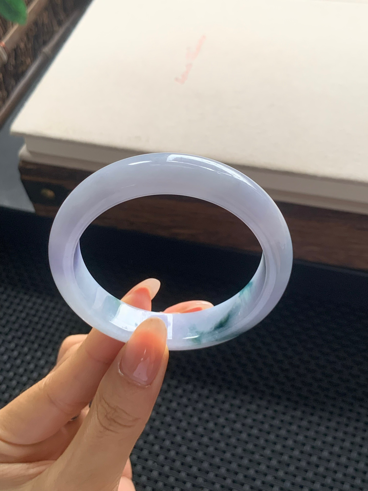 54圈口冰润紫罗兰正圈手镯