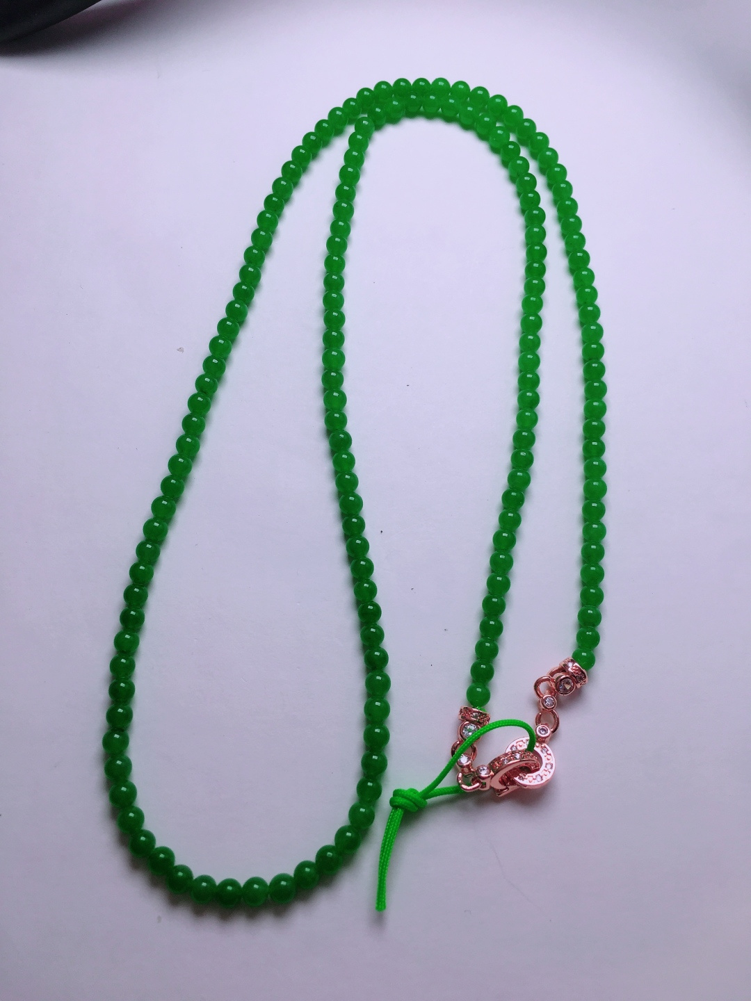 ️绿珠子项链，晶莹剔透，新颖时尚，3.5-3.8