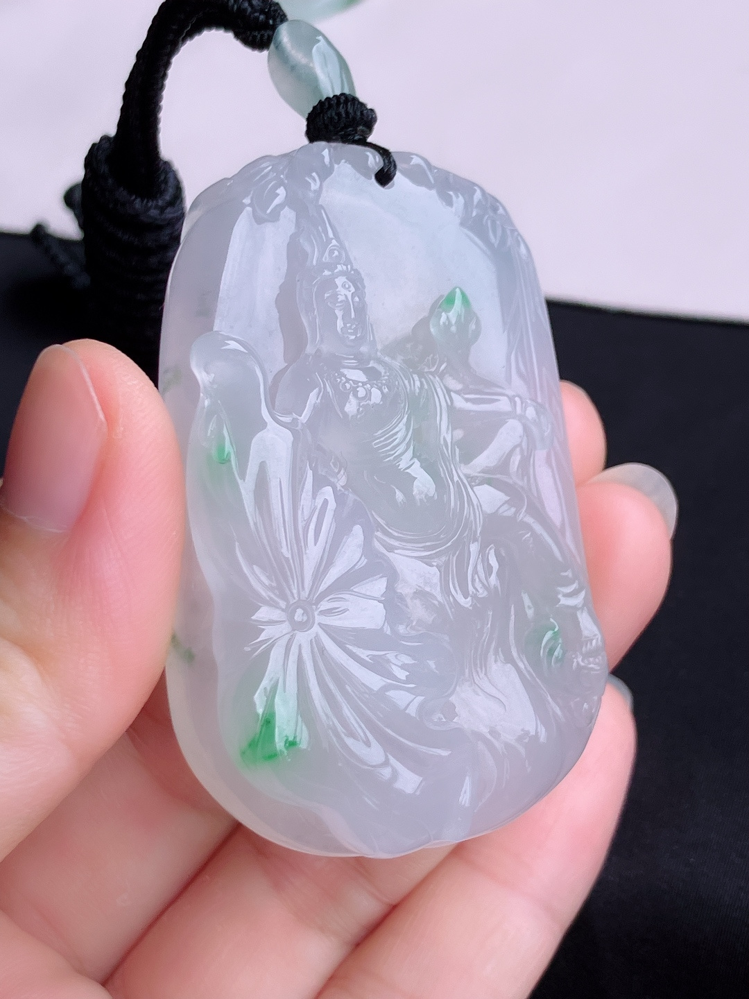 冰飘花观音，晶莹剔透，尺寸61.6/38.6/13/自然光实拍