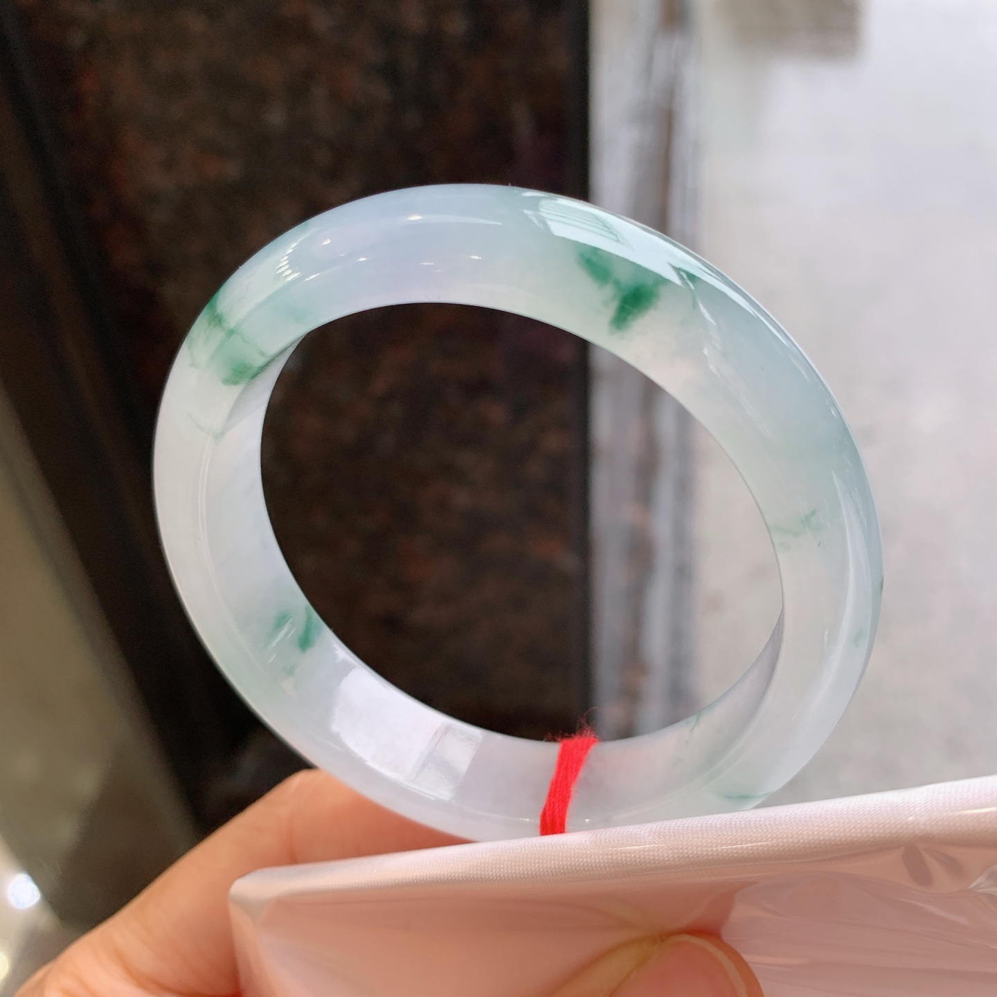 正圈冰紫飘花 无裂 尺寸：56/13.4/8.2 现货更漂亮