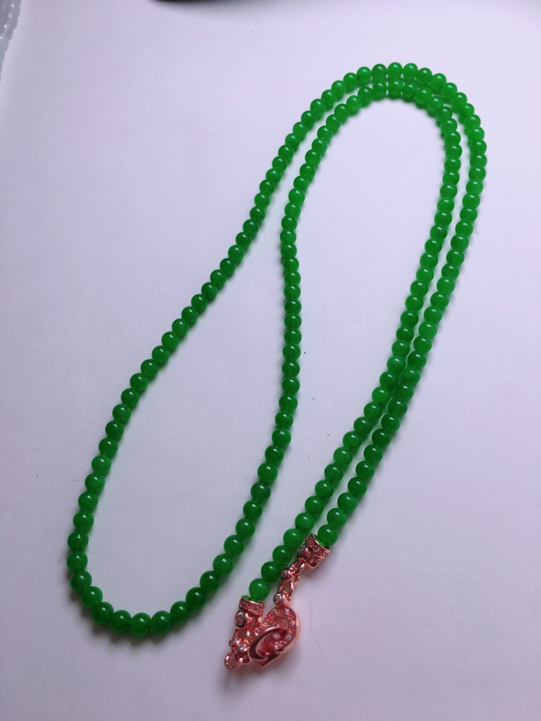 ️绿珠子项链，晶莹剔透，新颖时尚，3.5-3.8