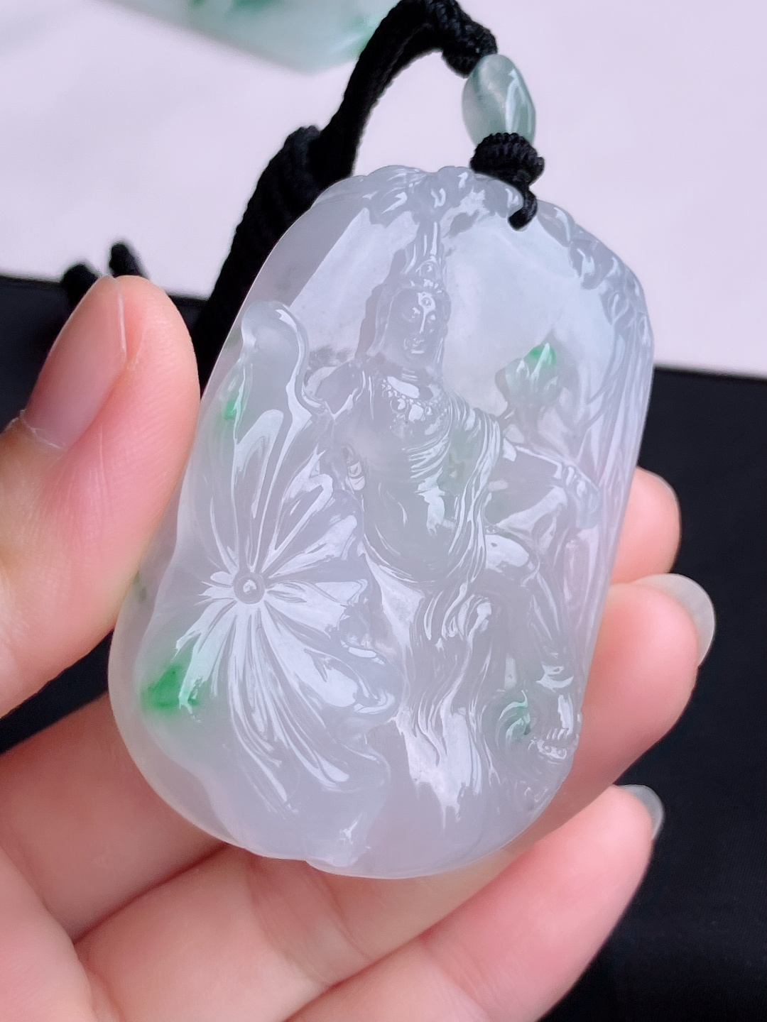 冰飘花观音，晶莹剔透，尺寸61.6/38.6/13/自然光实拍