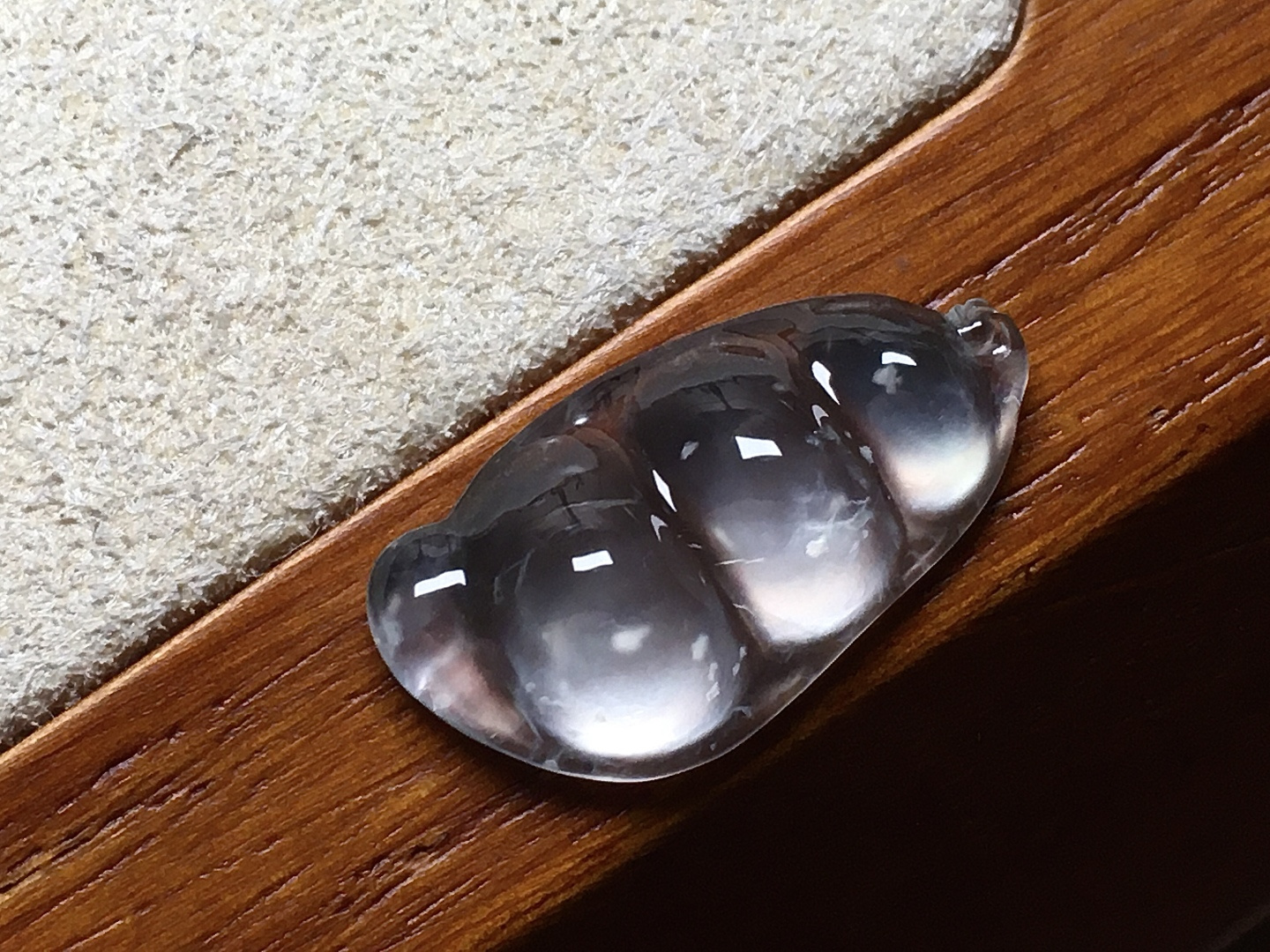 ️ 玻璃种木那福豆 品质，冰透感十足，尺寸19.3*10.3*4.6
