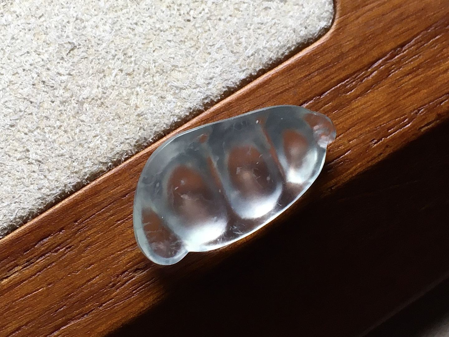 ️ 玻璃种木那福豆 品质，冰透感十足，尺寸19.3*10.3*4.6