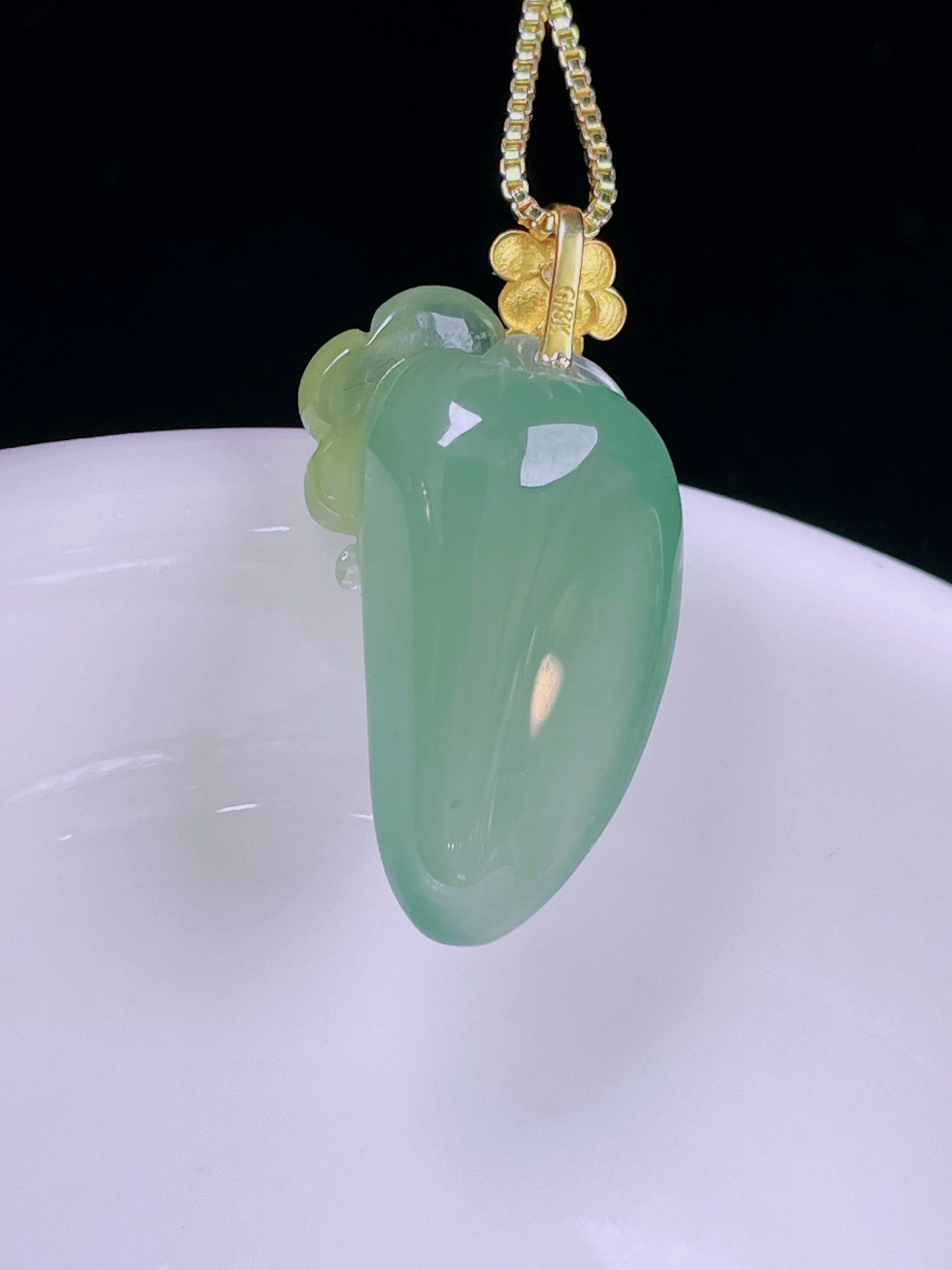 ️冰黄福瓜，老种起光，细底通透，尺寸：27.2裸石23.8/12.3/9.8mm0617