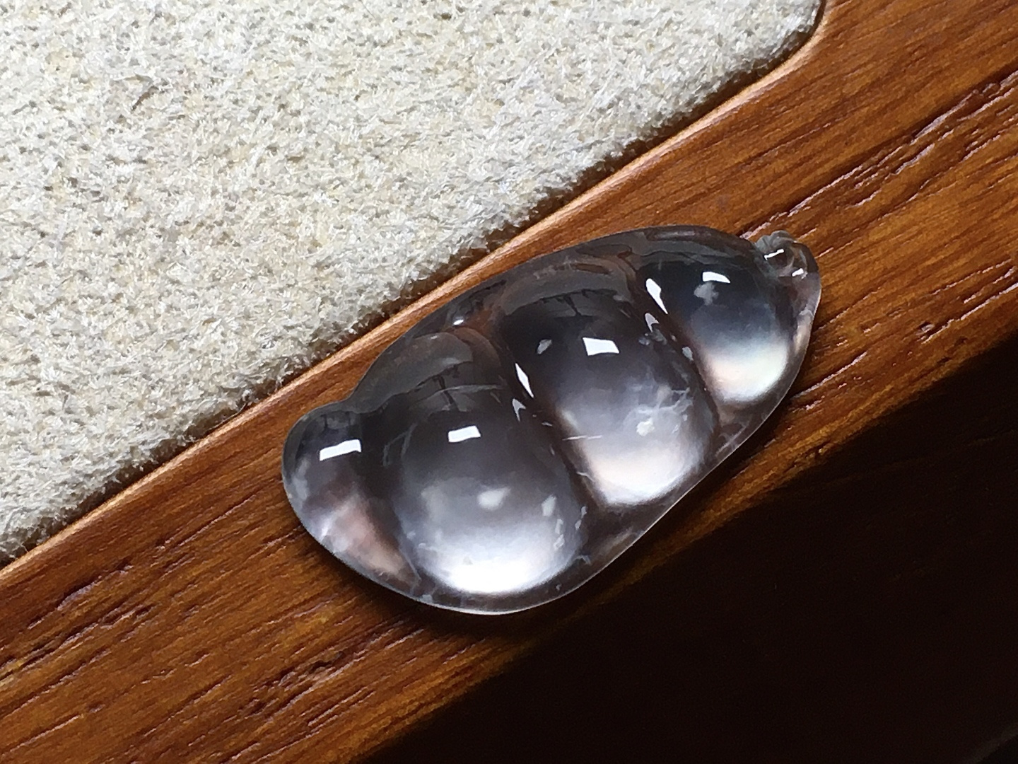️ 玻璃种木那福豆 品质，冰透感十足，尺寸19.3*10.3*4.6