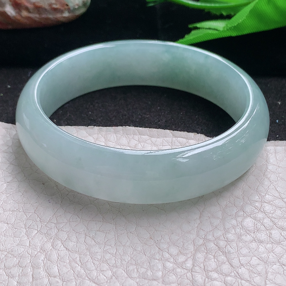 js实拍58.5*15.5*7.5轮胎镯 缅甸翡翠a货玉手镯 冰晴正圈玉手环