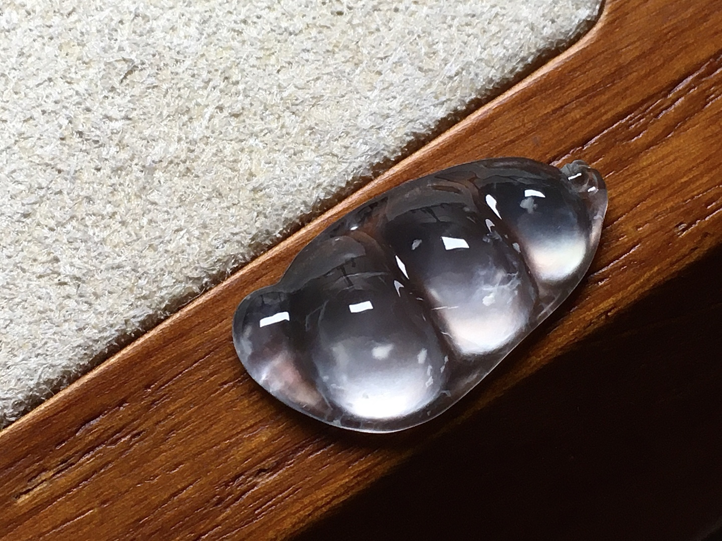 ️ 玻璃种木那福豆 品质，冰透感十足，尺寸19.3*10.3*4.6