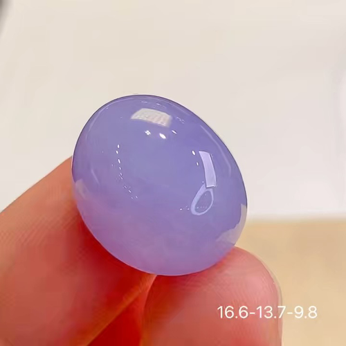 玻璃种蛋面，饱满圆润上档次，性比高，无裂，16.6-13.7-9.8