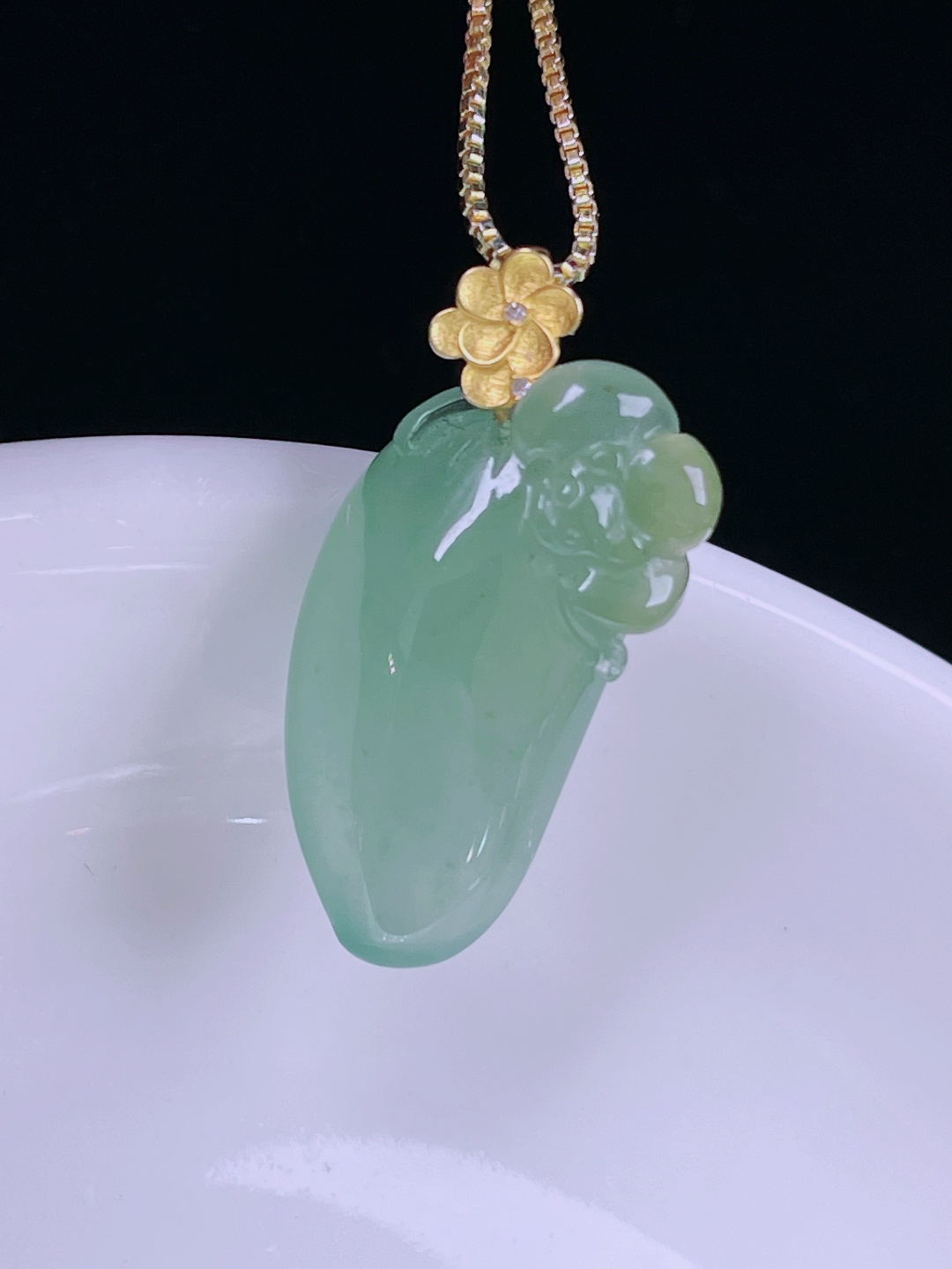 ️冰黄福瓜，老种起光，细底通透，尺寸：27.2裸石23.8/12.3/9.8mm0617