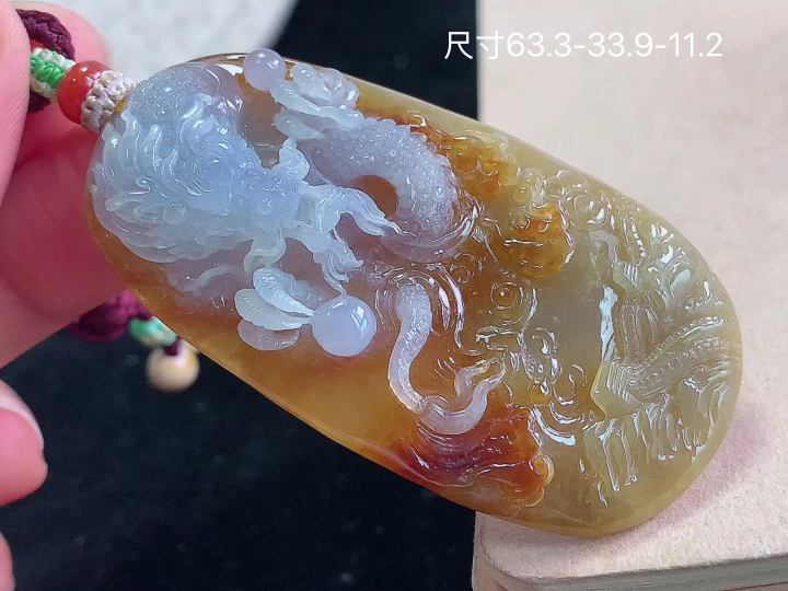 冰红翡龙牌 老坑冰透 种老水足 水润光泽 性比高 无裂, 尺寸看图