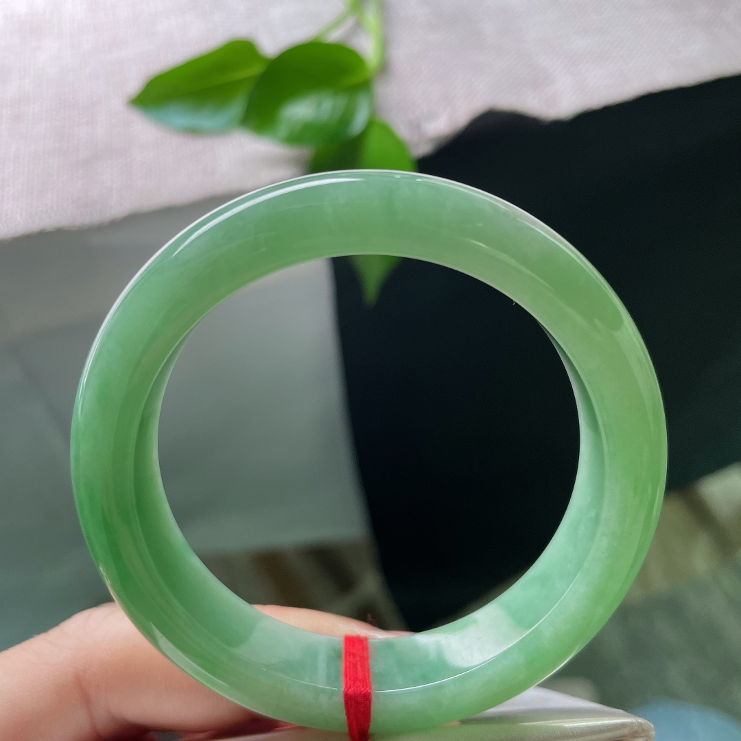 53/12.3/8.4，满绿正圈，青绿苍穹，灿若盛夏，水润，种老，一点棉线。ss53440a