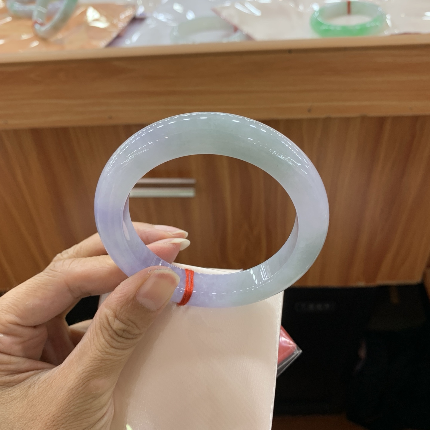 冰春彩正圈翡翠手镯 58.7-12-10.2