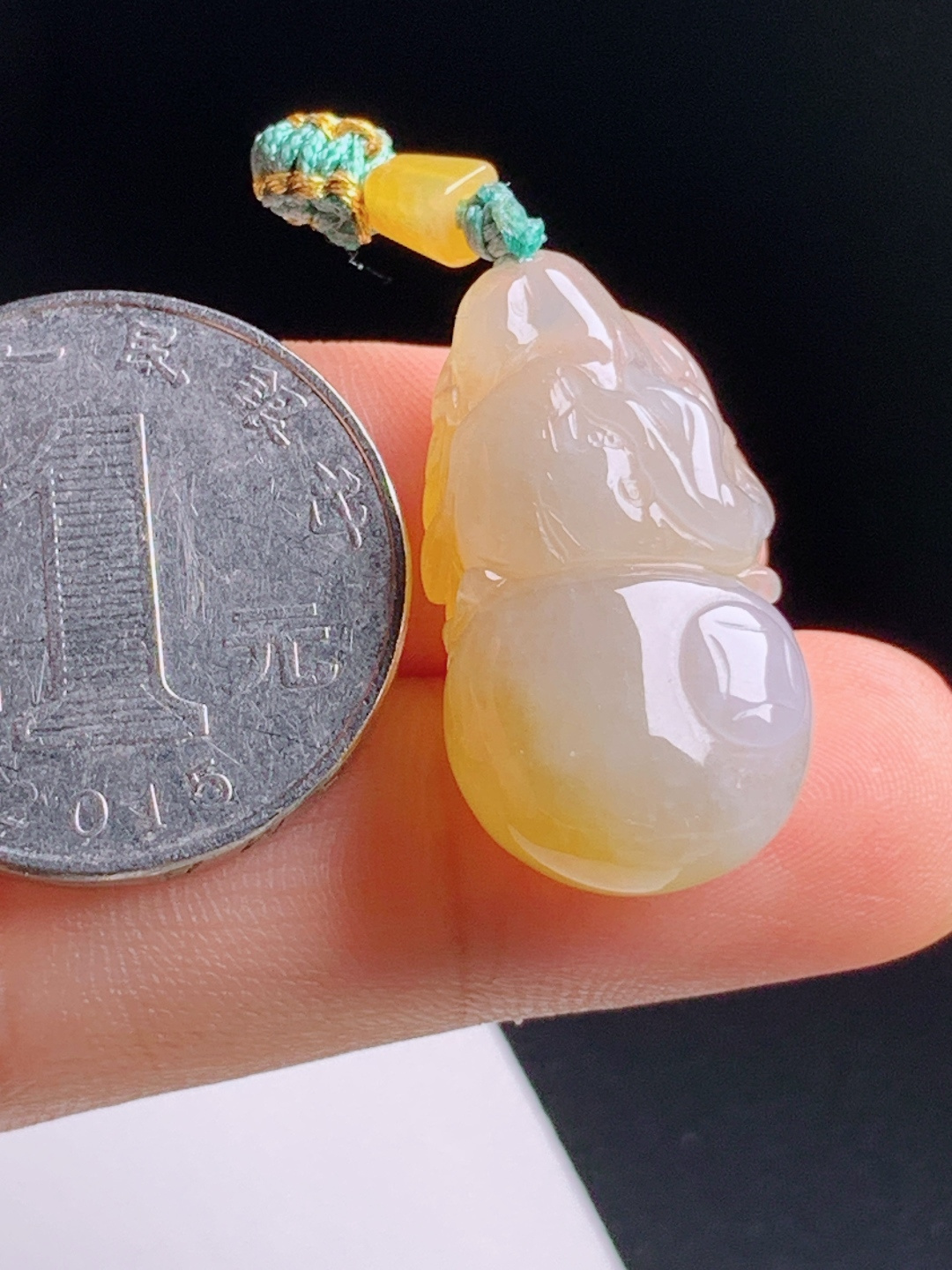 冰种黄翡招财葫芦，暖黄底色温润起胶，福禄双全自带贵气 裸石26.9-14.6-8.5 530616