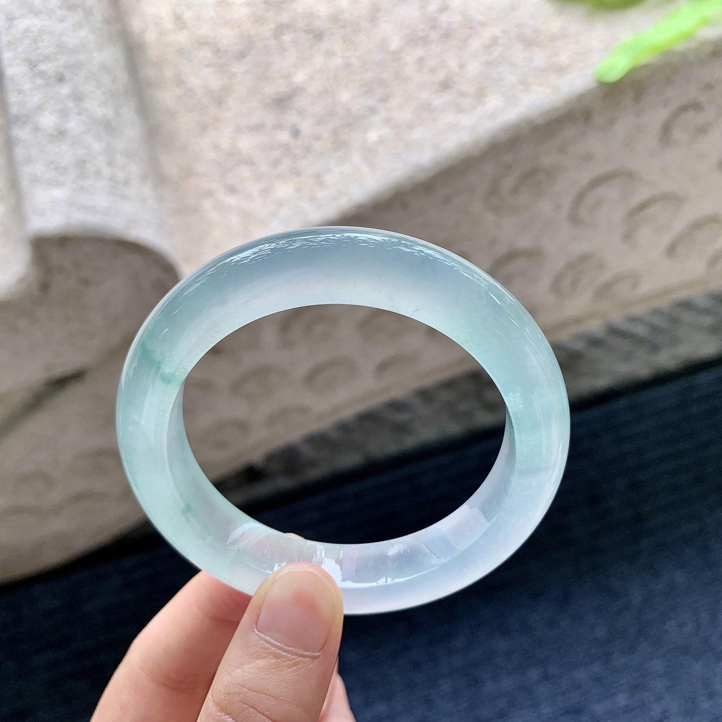正圈 55 55，起光，清透，水润，种老，细腻，无裂
